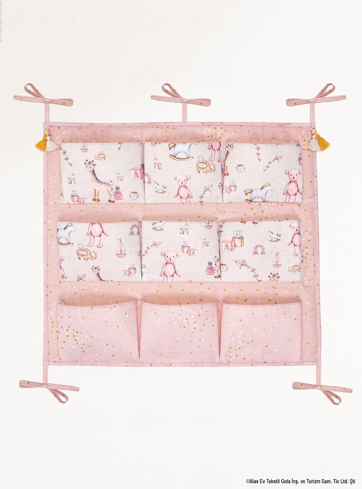 Baby Crib Side Organizer with 9 Pockets
