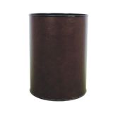 SBPHB08-Trash Bin Aluminum Body Leather Covered R 24 H 28cm